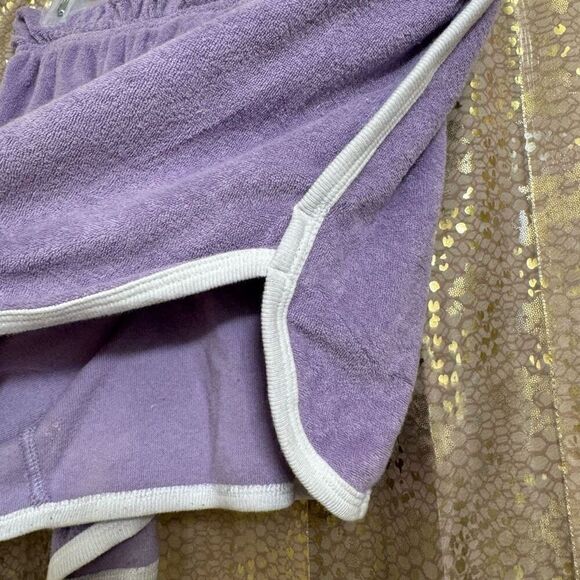 PINK Victorias Secret Lavender Purple Terry Cloth Varsity Booty Lounge Shorts XS - Picture 5 of 8
